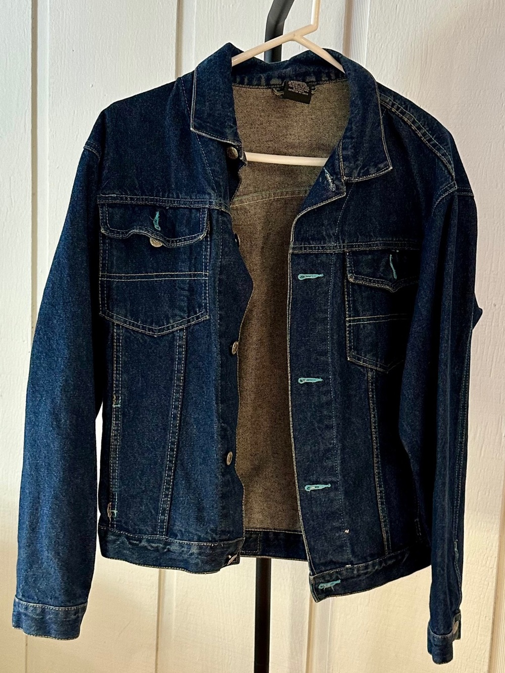 Vintage Sport America Denim Jacket Dark Wash Size Medium